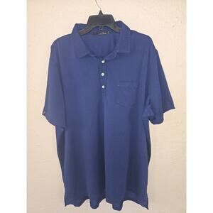 Ralp Lauren RLX Polo Shirt, Men Navy Blue Performance Stretch Wicking Golf, 2X